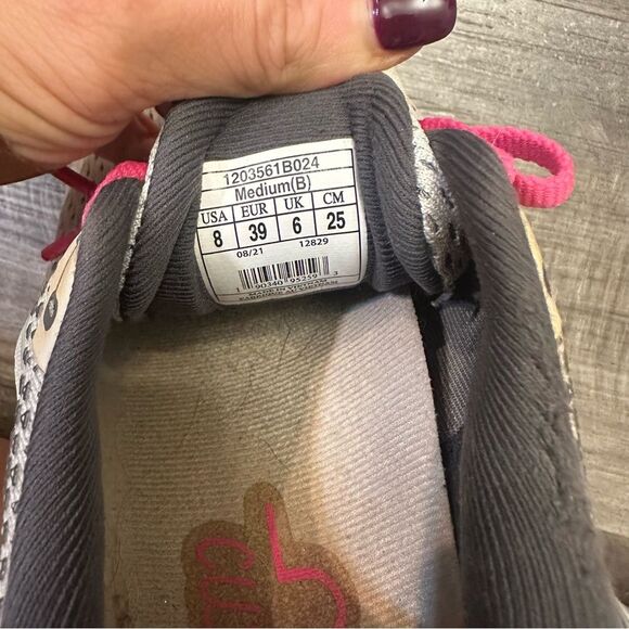 Brooks Ghost 14 Womens 8 Running Shoe Grey Pink Trainer Athletic Walking - Picture 10 of 13